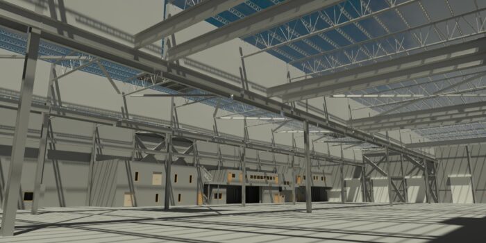 Revit BIM model of BNSF maintenance facility